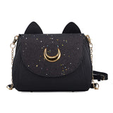 1 x RAW Customer Returns LIAOLI Luna Sailor Moon Bag Kawaii Black Cat Purse Handbag Messenger Sequins Cosplay Crossbody Shoulder Bags - RRP €26.81