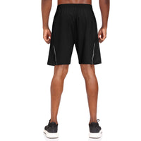 1 x RAW Customer Returns Men s Sports Shorts Quick Drying Short Pants with Zipper Pockets Black 5XL  - RRP €18.85