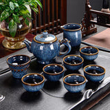 1 x RAW Customer Returns CHANJOON Chinese Ceramic Kung Fu Tea Set, Adult Tea Set Afternoon Tea Teapot Set, Tea Lovers 9 Pieces Gift Packed - RRP €43.97