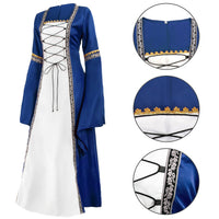 1 x RAW Customer Returns Feynman Retro Medieval Dress Gothic Palace Women s Trumpet Sleeves Party Renaissance Costume - RRP €41.99