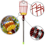 1 x RAW Customer Returns Suwimut Fruit Picker Tool, 2.4m 8FT Extendable Fruit Picker Pole with Large Rotating Basket, Length Adjustable Garden Tools, Fruit Catcher, Tree Picker for Picking Peach, Mango, Apple, Pear - RRP €18.14