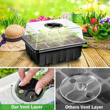 6 x Brand New Palwin 5 6 Pieces Mini Greenhouse Kit for Plants, Greenhouse Grow Kit with LED Adjustable Brightness, Seedling Tray, Seedling Tray for Plants Universal Indoor 6pcs, Black  - RRP €115.2