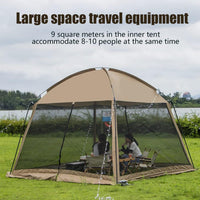 1 x RAW Customer Returns GVDV Event Pavilion 3 x 3 with mosquito nets, outdoor camping folding pavilion sun protection awning including carrying bag, perfect party tent garden pavilion for family celebrations, garden, barbecue and camping - RRP €100.84