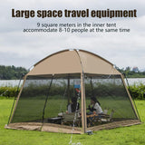 1 x RAW Customer Returns GVDV Event Pavilion 3 x 3 with mosquito nets, outdoor camping folding pavilion sun protection awning including carrying bag, perfect party tent garden pavilion for family celebrations, garden, barbecue and camping - RRP €100.84