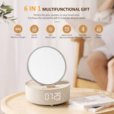 1 x RAW Customer Returns COLSUR Birthday Gifts for Women, 6 in 1 Wireless Charger with Mirror Lights, Alarm Clock, Bluetooth Speaker, Phone Holder, Thank You Gifts for Women Mom Girlfriend - RRP €39.99