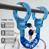 1 x RAW Customer Returns Bike Lock Electric Scooter Anti-theft, Chain Padlock 4 Colors Ideal for Bicycles, Electric Scooters, Motorcycles - RRP €79.99