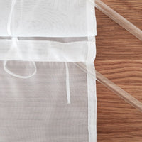 1 x RAW Customer Returns Pack of 1 Roman blind with drawstring curtains, transparent voile curtain W x H 120 x 155 cm, white  - RRP €20.16