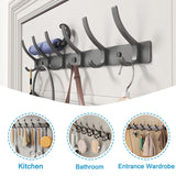 13 x Brand New Bosdontek Wall Coat Rack with 6 Hooks, Wall Coat Hooks, Coat Rack for Bedroom, Entrance, Kitchen, Bathroom - 40.5 cm 6 Hooks, Black  - RRP €280.8