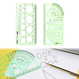 100 x Brand New Plastic Ruler, Geometric Drawing Templates, Geometric Ruler, Drawing Rulers, Circle Template, Geometric Drawing Stencil for Drawing, Engineering, Drafts, Construction, School and Office, 2 Pieces - RRP €2160.0