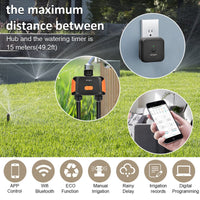 1 x RAW Customer Returns Johgee Wi-Fi Watering Computer 2 Outputs, Smart Wifi Watering Computer with Wi-Fi Hub Voice Control, Waterproof Automatic Watering for Garden Greenhouse Agriculture - RRP €65.99