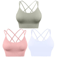 1 x RAW Customer Returns HANERDUN Women s Sports Bra Yoga Bra with Padded Seamless Without Underwire and Gives Good Support Breathable Strap Design and Medium Strength for Fitness Running Jogging - RRP €30.24