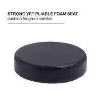 1 x RAW Customer Returns Grace Grace Height Adjustable Rolling Stool Swivel Stool With Wheels Work Stool Massage Stool Medical Chair Swivel Chair Office Stool Seat Stool Kitchen Stool No Backrest with Casters-Classic Flat, Black  - RRP €76.94