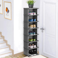 2 x RAW Customer Returns Gelanty Shoe Rack, 8 Tier Shoe Racks Narrow and Tall, DIY Vertical Shoe Cabinet Organizer Suitable for Entrances, Corridors, Corners and Closets - RRP €47.6