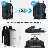 1 x RAW Customer Returns HOMIEE Laptop Backpack Expandable Men s Backpack 3 in 1 Laptop Backpack 15.6 Inch Waterproof Multifunctional Anti-Theft Business Backpack Daily Work Travel - RRP €50.99