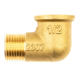 1 x RAW Customer Returns piox fitting, angle 90 degrees I 1 2 inch I with external thread on both sides I brass I connecting piece I elbow AG x AG - RRP €9.58