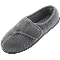 1 x RAW Customer Returns Git-up Men s Slippers for Diabetics, Arthritis and Edema with Adjustable Closure in Memory Foam, Gray 11. - RRP €58.8