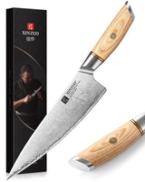 1 x RAW Customer Returns XINZUO 21.2cm chef s knife composite steel 10Cr15CoMoV, professional chef s knife stainless steel kitchen knife 3 layers composite steel Gyuto knife sharp blade -Japanese style Pakka wood handle - RRP €59.99