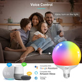 1 x RAW Customer Returns GY Alexa Light Bulb Smart Lamp E27 G120 18W 1800lm, Alexa Accessories WLAN Light Bulb Compatible with Google Home 2.4 GHz, RGB Dimmable Warm White-Cold White and Multi-Color Bulb, 1 Piece - RRP €27.99