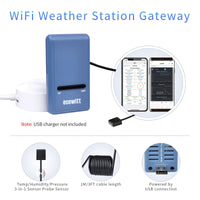 1 x RAW Customer Returns ECOWITT Weather Station, Wireless Weather Stations with Solar Powered Weather App, 7-in-1 Outdoor Sensor Array, Weather Server, Indoor Gateway for Home Garden GW1101 868 MHz - RRP €143.5