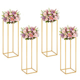 1 x RAW Customer Returns ybaymy flower stand wedding for wedding centerpieces, table decoration, 4 pieces 80 cm high flower shelf metal flower stand plant stand floor flower stand for party anniversary reception engagement - RRP €70.58