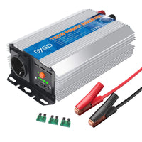 1 x RAW Customer Returns BYGD voltage converter 12V to 230V 750W 1500W, inverter DC 12V to AC 230V inverter and 2 USB ports incl. - RRP €49.99