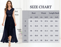 1 x RAW Customer Returns Dressystar Women s Elegant Evening Dresses Wedding Party V-Neck Cocktail Dress Maxi Long Bridesmaid Dress Navy Blue L - RRP €65.99