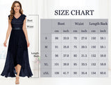 1 x RAW Customer Returns Dressystar Women s Elegant Evening Dresses Wedding Party V-Neck Cocktail Dress Maxi Long Bridesmaid Dress Navy Blue S - RRP €64.99