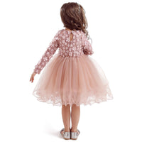 1 x RAW Customer Returns NNJXD Little Girls Lace Embroidered Appliques Princess Tutu Party Floral Dress Size 100 2-3 Years Pink - RRP €26.98