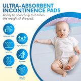 1 x RAW Customer Returns HEALQU disposable changing mat - baby changing mats, pack of 50 - extra soft, absorbent and waterproof - for clean diaper changes, ideal for on the go 43 x 60cm  - RRP €22.43