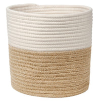 1 x RAW Customer Returns Briful 25CMx25CM Woven Cotton Rope Plant Basket Flower Pot Braided Planter Basket for Planters, Small Plants, Flower Pot, Crafts, Toys, Home D cor - RRP €23.18