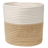 1 x RAW Customer Returns Briful 25CMx25CM Woven Cotton Rope Plant Basket Flower Pot Braided Planter Basket for Planters, Small Plants, Flower Pot, Crafts, Toys, Home D cor - RRP €23.18