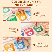 3 x Brand New Jacoboys Magnetic Color and Number Maze, Wooden Magnetic Plate Puzzle Activities for Toddlers, Counting Match Game Montessori Fine Motor Skills Toy - RRP €57.6