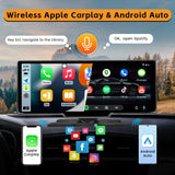 1 x RAW Customer Returns  2 32GB Hikity Android Portable Car Radio with Wireless Carplay Android Auto, 10.3 Inch HD Touch Screen GPS FM Radio Bluetooth WiFi TF AUX Dual Rear View Camera - RRP €128.82