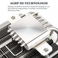 1 x RAW Customer Returns Thermalright AXP120-X67 WHITE ARGB Low Profile CPU Air Cooler with Right 120mm TL-C12015W-S PWM Fan, 6 Heatpipes, 67mm Height, for AMD AM4 AM5 Intel LGA 1700 1150 1151 1155 1156 1200 2011 - RRP €35.2