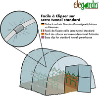 1 x RAW Customer Returns Elegardn set of 20 metal clips 25mmx30mm with zinc coating for tunnel greenhouses and tarpaulins - RRP €16.48