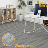 1 x RAW Customer Returns Vinyl flooring self-adhesive PVC flooring self-adhesive tiles vinyl wood look floor sticker waterproof wear-resistant for kitchen living room bathroom gray wood 15X90cm 10pcs - RRP €18.3