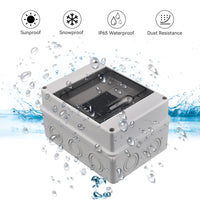 1 x RAW Customer Returns IP65 Outdoor Waterproof Electrical Box, 5 Modules, IP65 ABS Plastic Surface, Outdoor Electrical Waterproof Enclosure Box, Control Cabinet, Junction Box - RRP €12.1