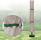 1 x RAW Customer Returns Sekey parasol protective cover with rod, cover for 350cm 200x300cm garden parasol with ventilation openings, cover for market umbrella balcony umbrella, 100 polyester, waterproof, khaki - RRP €25.56