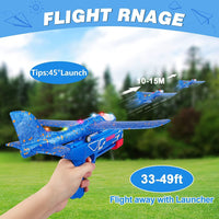 4 x Brand New Shengruili Airplane toy, model foam aircraft launcher, aircraft outdoor sports toy, throwing glider polystyrene plane model with catapult, glider glider, outdoor interactive games - RRP €60.48