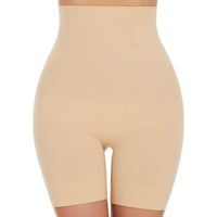 1 x RAW Customer Returns SIMIYA Tummy Control Underpants Women s High Waist Shapewear Seamless Bodice Pants with Leg Figure-shaping Bodice Pants Cotton Underwear Pants Under Dress Short Shorts Beige, S  - RRP €21.17