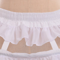 1 x RAW Customer Returns GRACEART Women s Petticoat Underskirt 3 Hoop Crinoline Lace Skirt White  - RRP €28.99