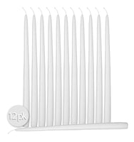 1 x RAW Customer Returns Hyoola stick candles - 25 cm white, drip-free table candles - candles long burning time 8 hours - pack of 12 - RRP €17.47