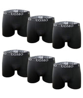 1 x RAW Customer Returns Channo Cotton Boxer Briefs for Men, Comfortable and Soft. Men s Collection - Pack of 6, Black, L - RRP €27.6