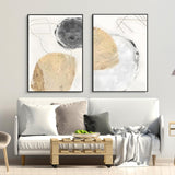 1 x RAW Customer Returns IUNTWEIE Abstract Poster Set of 3 Modern Wall Picture Poster Abstract Geometric Pictures Gold Circular Geometric Canvas Picture Living Room Decoration Without Frame E.40 x 60 cm x 3  - RRP €28.99