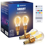 1 x RAW Customer Returns Aigostar Mesh - Alexa Smart Light Bulb E14, Bluetooth Mesh G45, Alexa Lamp Vintage Edison LED 4.5W 470LM 2700K-6500K Dimmable Light Bulb, Compatible with Alexa Google Home, 2 Pack with Remote Control  - RRP €21.67