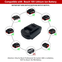 1 x RAW Customer Returns Adapter for Einhell 18V, for Bosch 18V GBA lithium batteries BAT609 BAT618G Convert to for Einhell Power X-Change 18-volt power tool converter - RRP €24.99