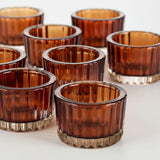 1 x Brand New Romadedi Amber tealight holder glass tealight glasses clear candle glasses tealight glass set for tealights candles candle holder candle glass for wedding party Christmas table decoration dining table decoration, set of 24 - RRP €36.98