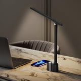 1 x RAW Customer Returns Honeywell Desk Lamp, Eye-Protection LED Desk Lamp, Desk Lamp with 3 Lighting Modes, LED Desk Lamp with USB A C Charging Port Black  - RRP €49.99