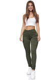 1 x RAW Customer Returns Elara Women s Cargo Pants Slim Fit Denim Chunkyrayan Olive Green YH2527 Olive-34 XS  - RRP €27.18