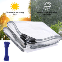 1 x Brand New Hujabay waterproof transparent PVC tarpaulin with eyelets Weatherproof foldable, rain protection for garden furniture, plants and greenhouses, suitable for camping, balcony, tarpaulin waterproof 3x6m - RRP €43.99